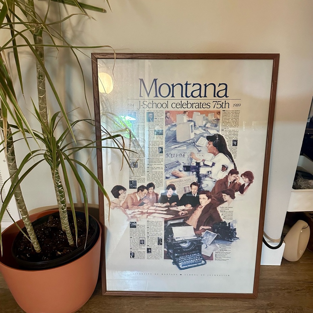 Montana J-School 75th Anniversary Framed Poster